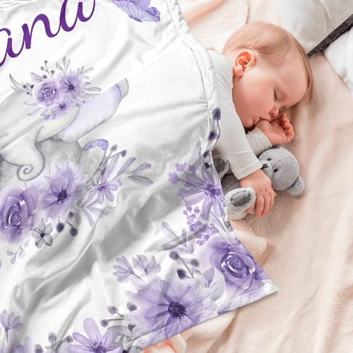Personalized Baby Blanket with Name for Girls