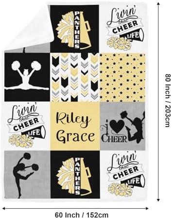 Deven Lemon I Love Cheerleader Cooling Blanket for Toddler