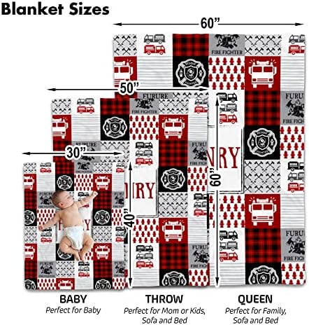 VibeCustom Personalized Firefighter Baby Blanket