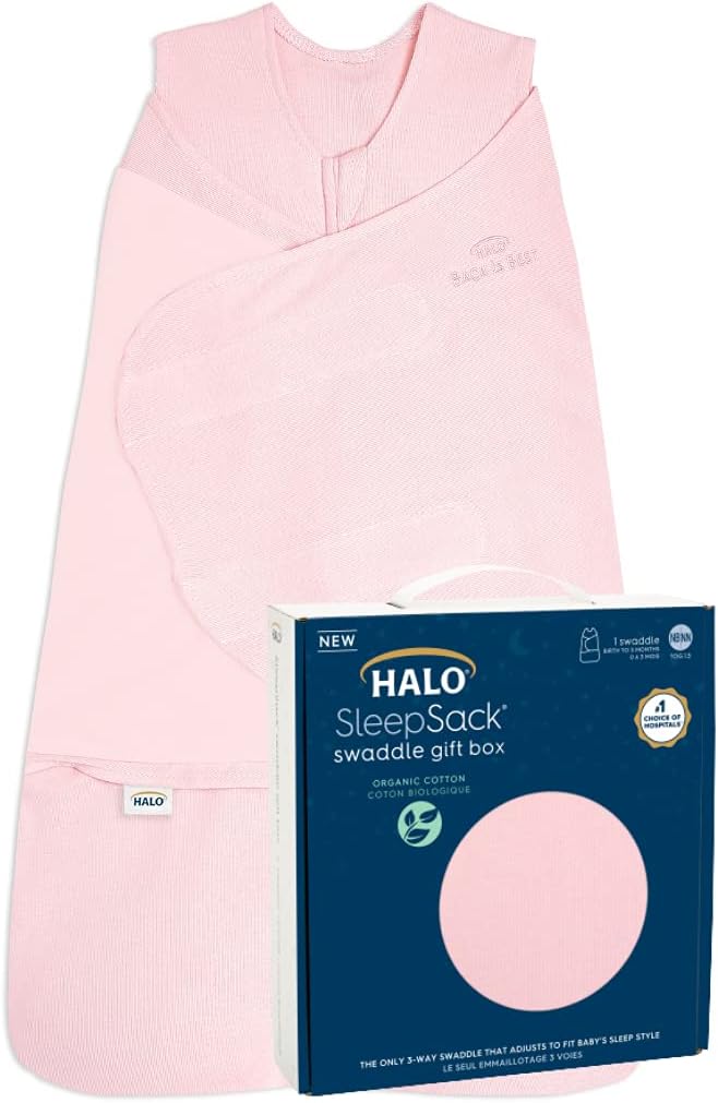 HALO Organic Cotton Swaddle 3-Way Sleepsack TOG 15 Strawberry