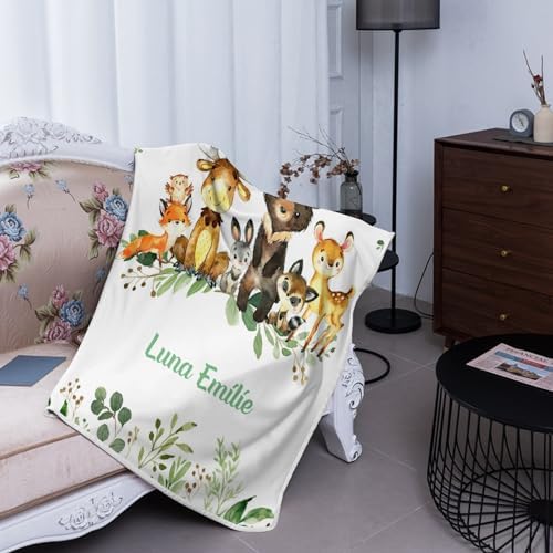 Deven Greenery Jungle Animals Cooling Blanket for Toddler