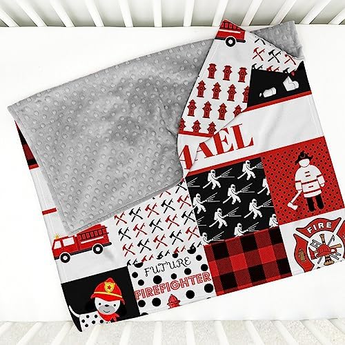 Personalized Baby Blanket with Name - Baseball Minky Blanket for Boys and Girls