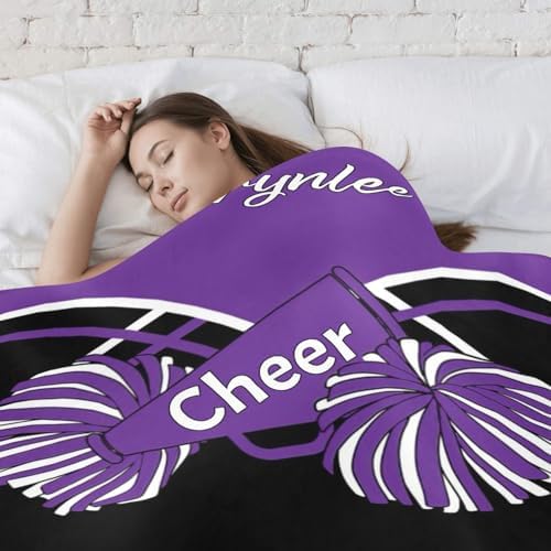 Custom Cheerleader Blanket with Name for Newborn