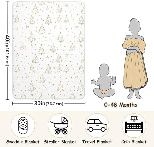 Cotton Baby Blanket 30x40 Inches Soft Cozy Throw for Toddler