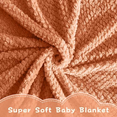 KENPERRY Ultra Soft Fleece Baby Blanket 30 X 40 Orange