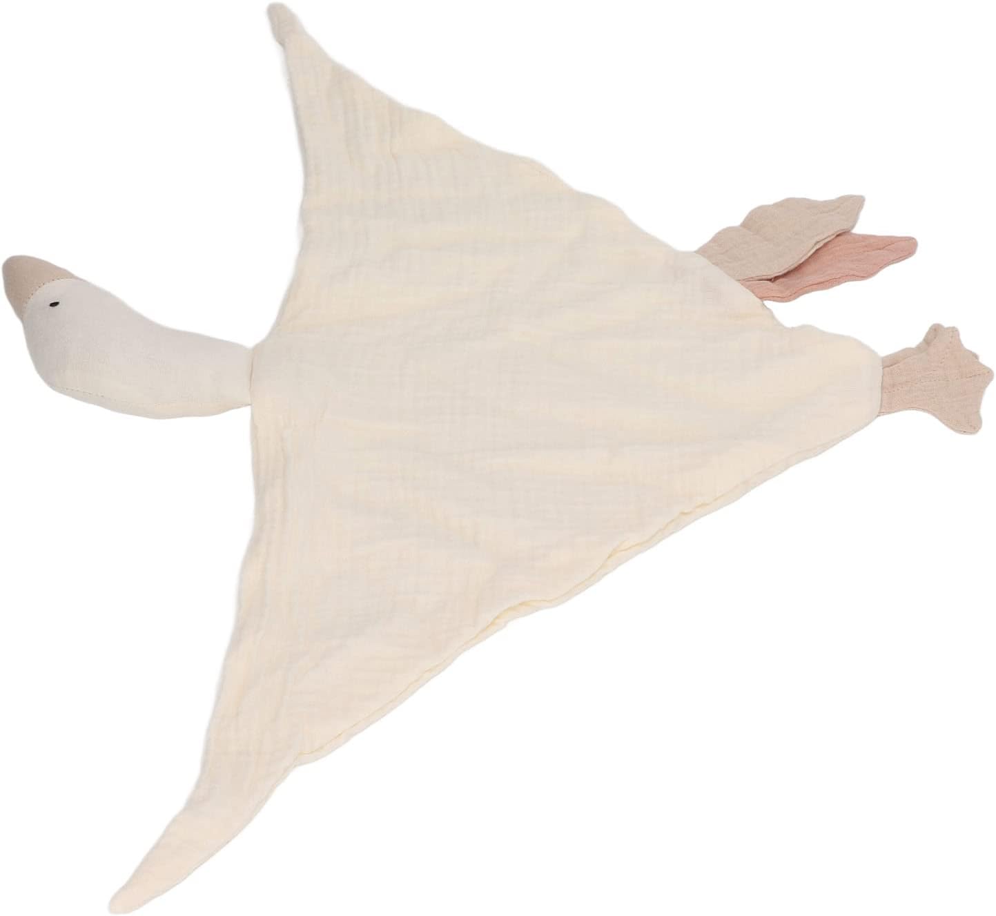 Yosoo Soft Cotton Baby Goose Security Blanket Ivory White