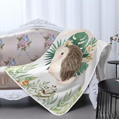 Deven Woodland Leaves Hedgehog Cooling Blanket for Toddler