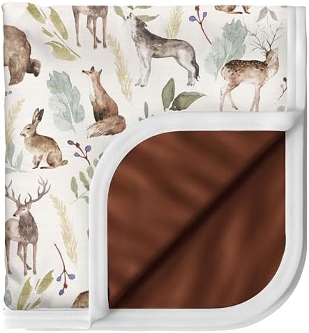 Pobi Baby Soft Neutral Wildlife Blanket 1