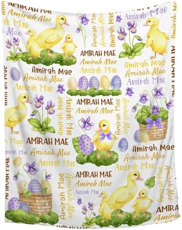 Aniruddha Personalized Duck Baby Blanket 30x40 Size