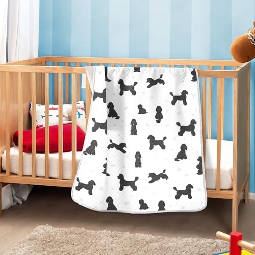 KICPOAY Medium Poodle Swaddle Blanket for Baby