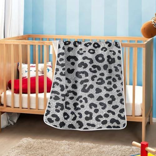 Soft Leopard Print Cotton Blanket 30x40in for Baby