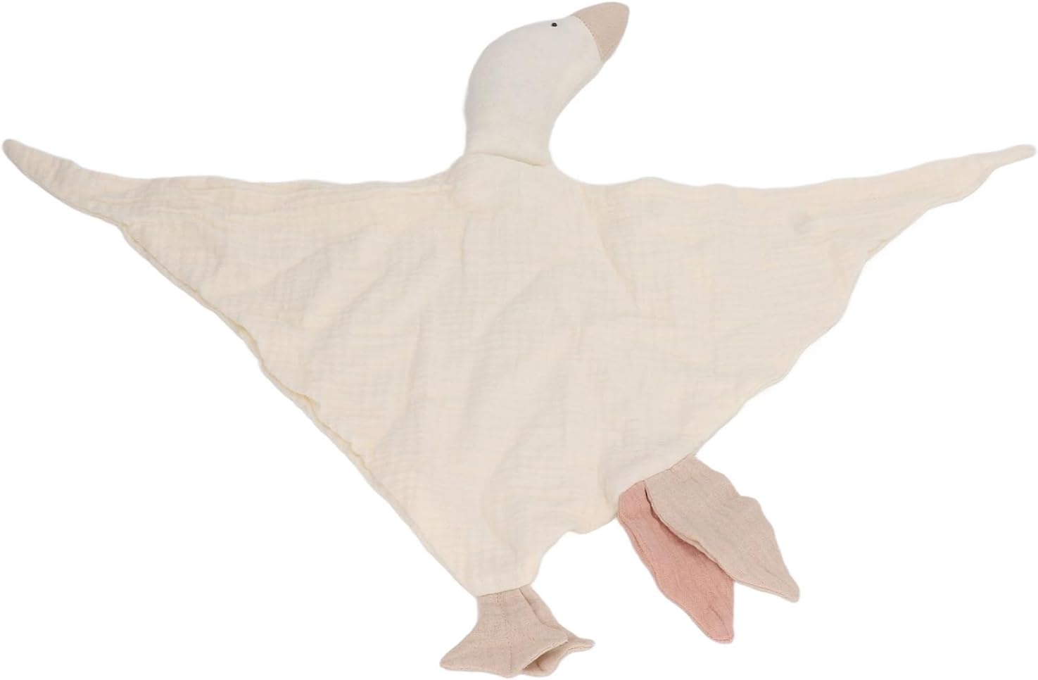 Yosoo Soft Cotton Baby Goose Security Blanket Ivory White