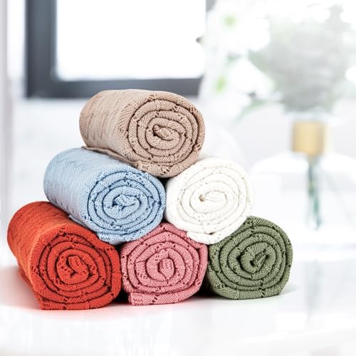 Loyfoky Baby Blanket 100 Cotton Soft Breathable Beige 30x40
