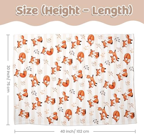 SANDJEST 30x40 Minky Blanket with Dotted Backing