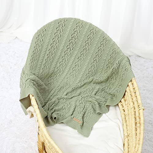 LAWKUL Neutral Knit Baby Blanket 40x30 Inches