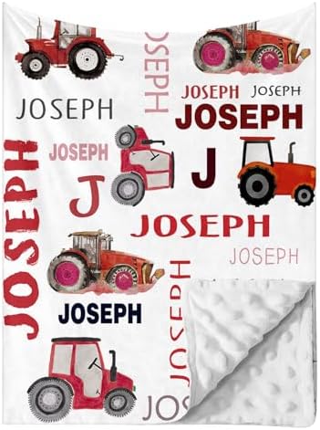 Personalized Car Baby Blanket with Name for Boys and Girls