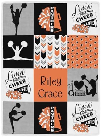 Deven Orange I Love Cheer Cooling Blanket for Toddler