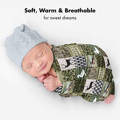 Personalized Camouflage Baby Blanket with Name