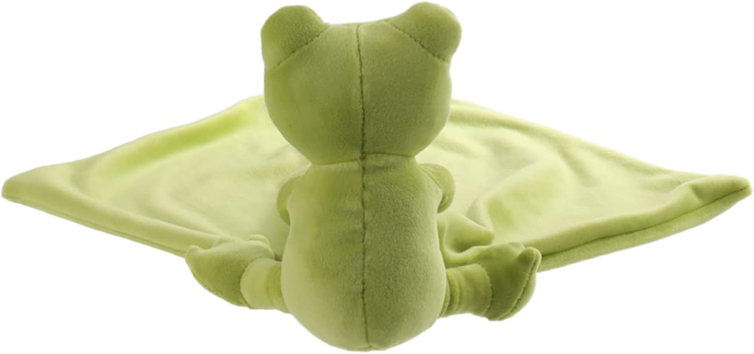 Apricot Lamb Green Frog Security Blanket 13 Inches 1