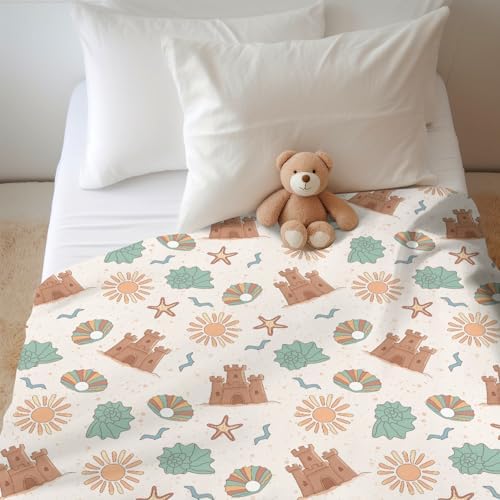 Boho Beach Baby Blankets for Boy Girl 40x50inch Flannel