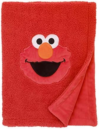 SESAME STREET Elmo Red Sherpa Toddler Blanket 1