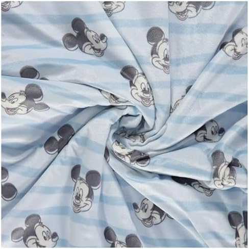 Disney Character Fuzzy Double Sided Baby Blanket with Mink and Sherpa