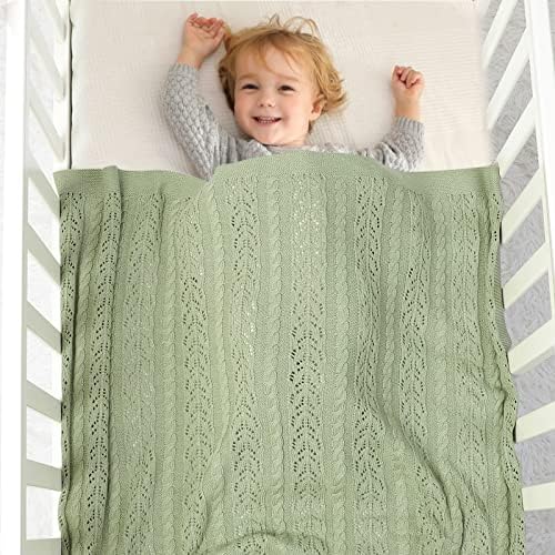 LAWKUL Neutral Knit Baby Blanket 40x30 Inches