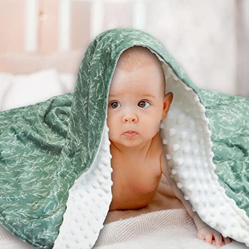 HNHUAMING Green Sage Baby Blanket 30x40 Inch