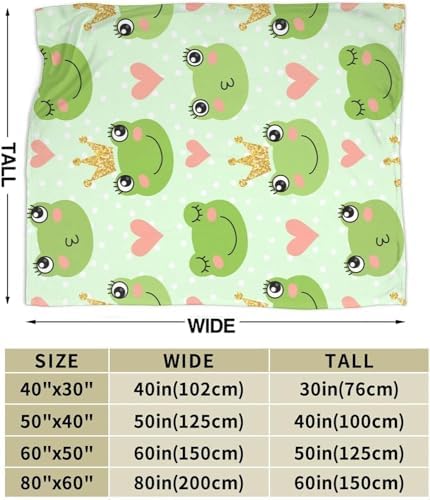 Duduho Cute Frogs Baby Blanket 30x40 Inch Soft Plush