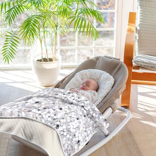 Wassud White Sequins Baby Blanket 30x40 in