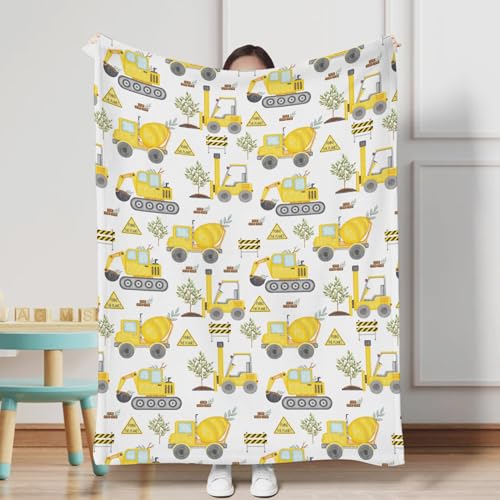 Hwmmbh Baby Construction Truck Flannel Blanket 1