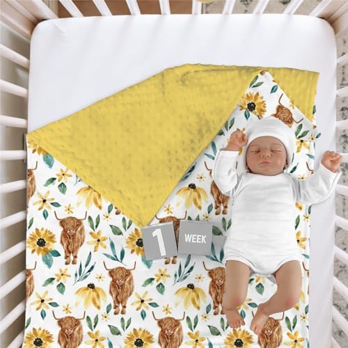 HawSkgFub Mink Baby Blanket Dotted Backing Girls Shower Gift