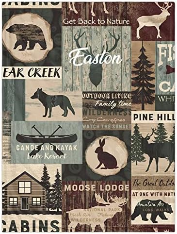Personalized Woodland Baby Blanket with Name