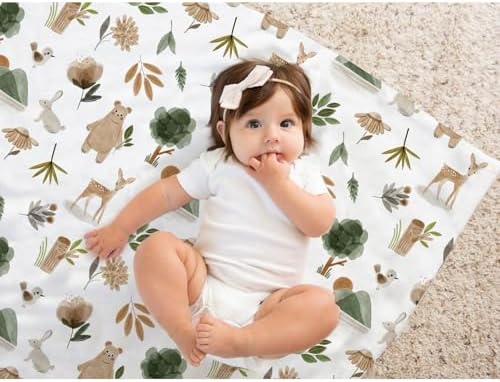 Woodland Baby Blanket Soft Flannel Forest Animals Design
