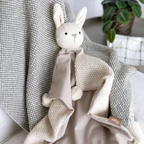 Crane Ollie Bunny Lovey Blanket - Organic Cotton Security Blanket