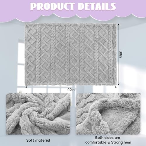 VitalCozy 4 Pcs 3D Fluffy Baby Blanket Set