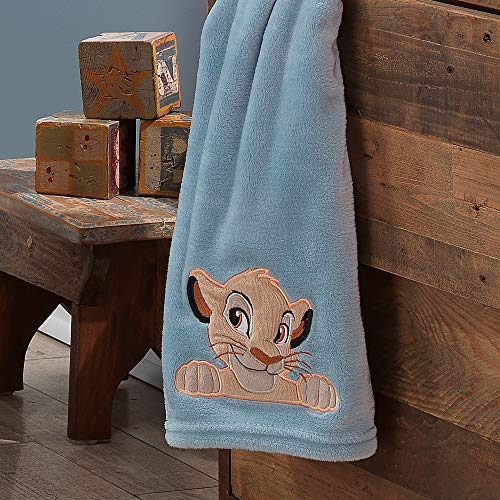 Lambs Ivy Lion King Adventure Baby Blanket Blue 30x40 Inch