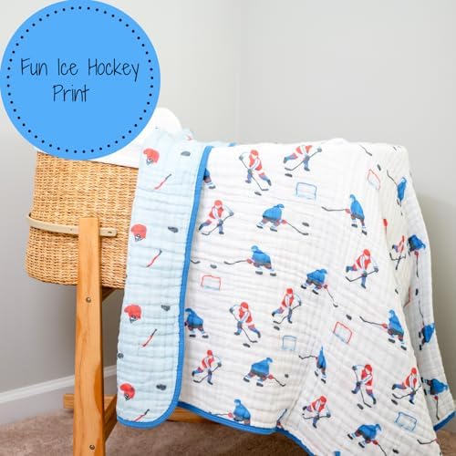 LollyBanks Ice Hockey Muslin Blanket 6-Layer