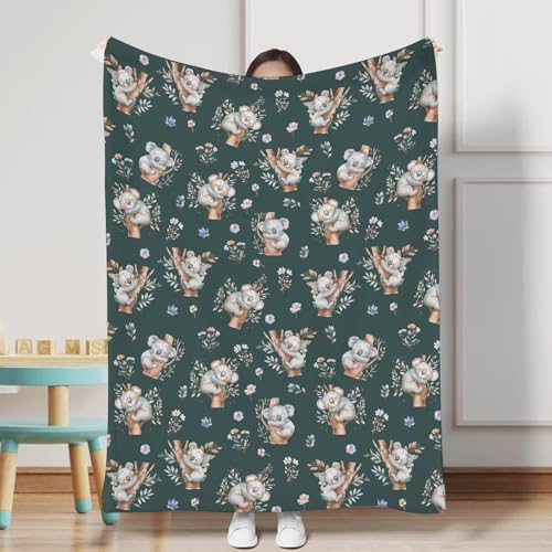 Flannel Koala Bear Baby Blanket 40x50 for Crib and Travel