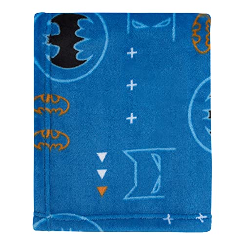 NoJo Batman Blue Orange White Baby Blanket 1