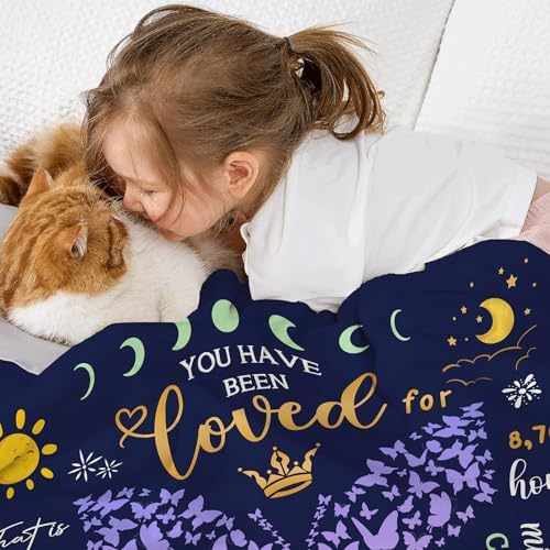 CIUGOIG 1st Birthday Blanket for Baby Girl Butterfly Design