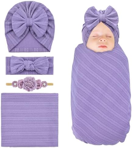 Cinaci Soft Swaddle Blanket for Newborns and Infants Purple
