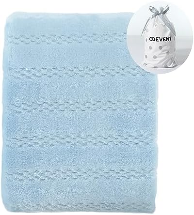 CREVENT 30x40 Soft Cozy Baby Blanket for Boys Girls Ice Blue