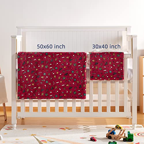 DaysU Plush Flannel Baby Blanket - 30x40 Christmas Design
