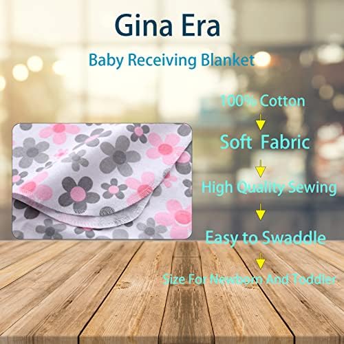 Gina Era 4 Pcs Cotton Flannel Receiving Blankets