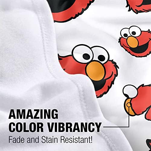 LOGOVISION Sesame Street Baby Blanket 30X40 Elmo Face Pattern 1