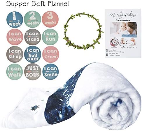 Yoothy Moon Baby Monthly Milestone Blanket - Boy Girl