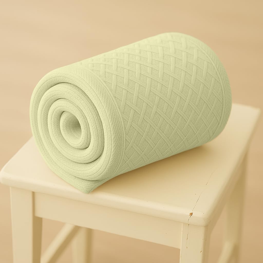 LullabyMall Knit Baby Blanket Cream 20x30 1