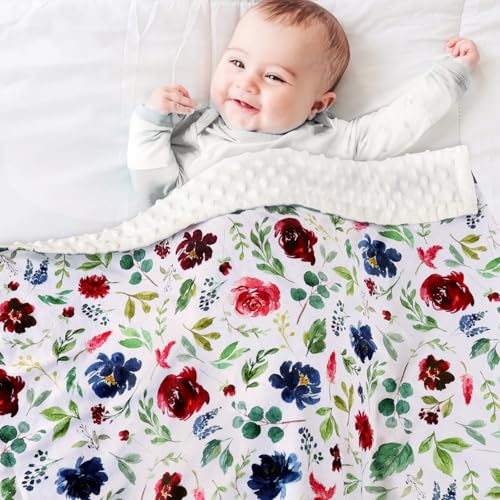 HOMRITAR Baby Blanket Double Layer Minky 30x40 Inch