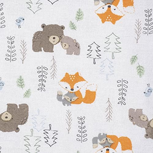 Gerber Woodland White Flannel Swaddle Blankets 5 Count